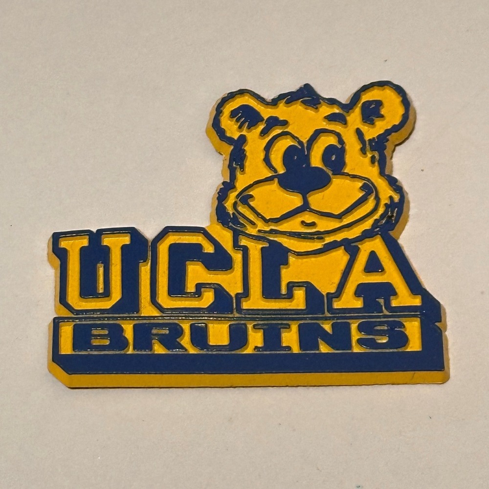Vintage UCLA Bruins Joe Bruin Mascot Magnet Blue Gold NCAA R&M Enterprises